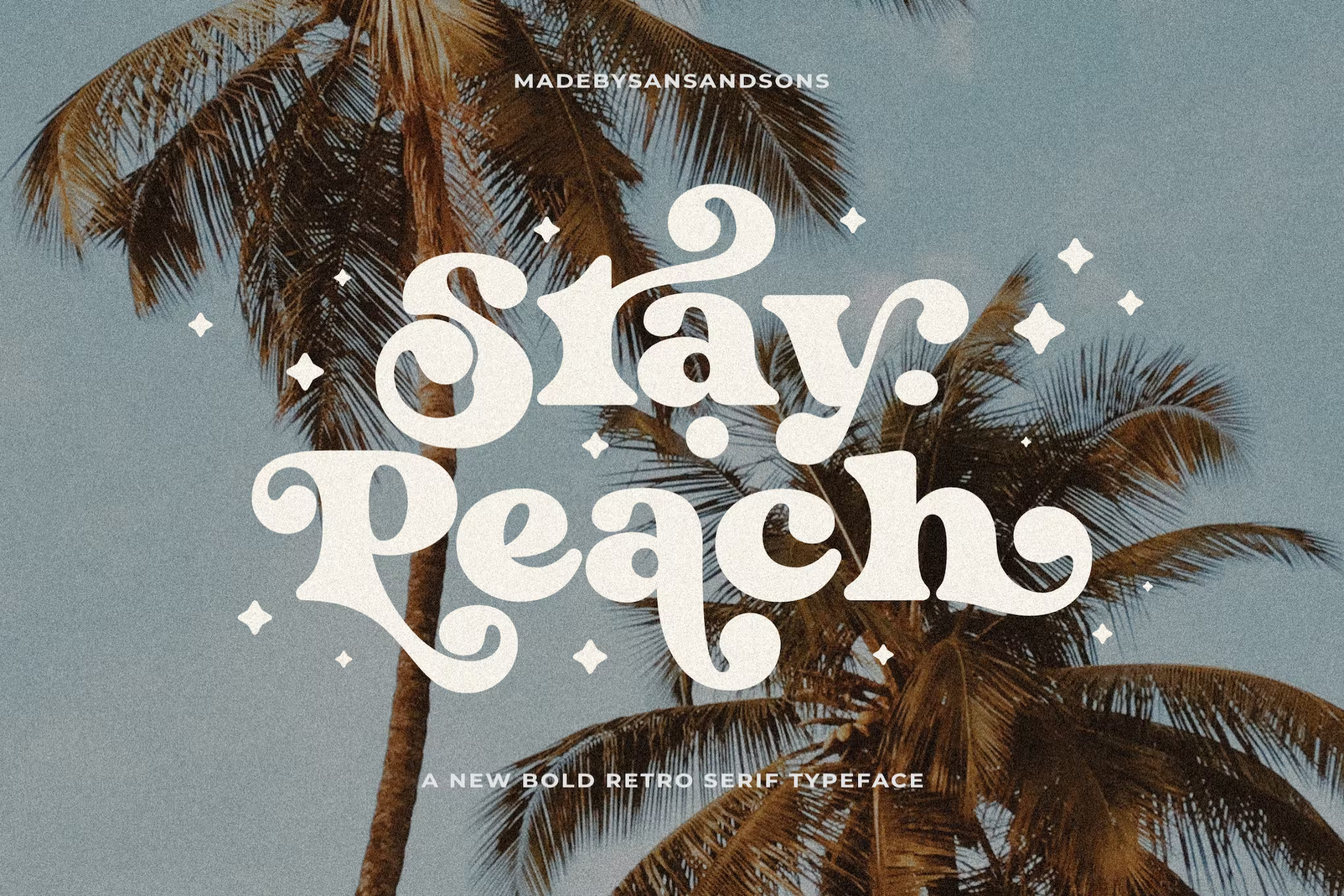 Popular font 'Stay Peach' preview images. 